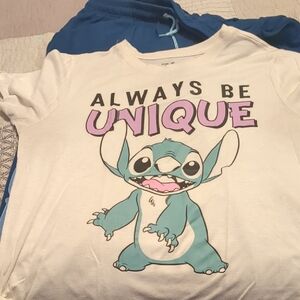 Disney White and Purple Long Sleeve Tee
